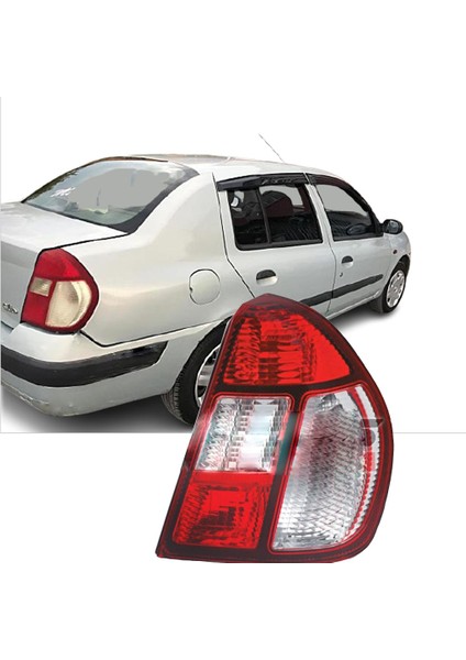 Renault Clio Sağ Arka Stop Lambası Beyaz Sinyalli 2001--2004