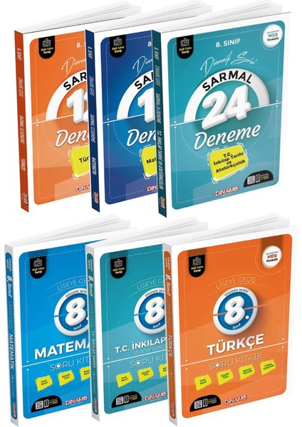 2022 8. Sınıf Sarmal Denemeler ve Soru Bankaları Set 6 Kitap