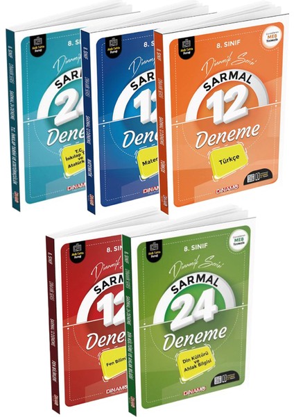 2022 8. Sınıf Sarmal Denemeler Set 5 Kitaplı
