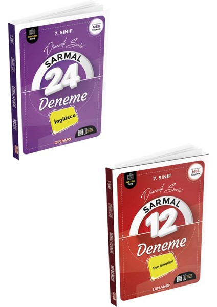 2022 7. Sınıf Sarmal Deneme Ingilizce, Fen Bilimleri 2'li Set