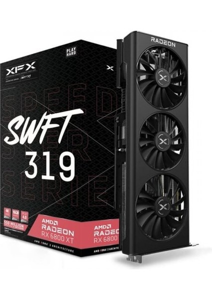 Xfx Speedster Swft 319 AMD Radeon RX 6800XT RX-68XTAQFD9 16GB GDDR6 256BIT DX12 Core Gaming Ekran Kartı