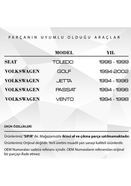 Volkswagen Passat, Golf, Seat Toledo Için Motor Hava Hortumu fiyatları