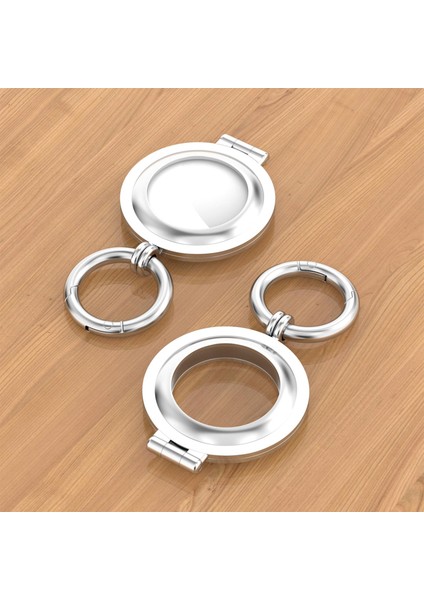 Anti-Kayıp Konum Izci Anahtarlık Koruyucu Kılıf Airtags Gümüş Için (Yurt Dışından)