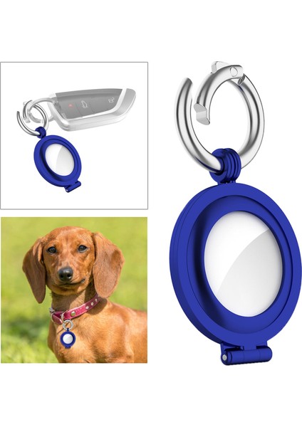 Airtags Için Kayıp Konum Izci Anahtarlık Koruyucu Kılıf Koyu Mavi (Yurt Dışından) indirimleri