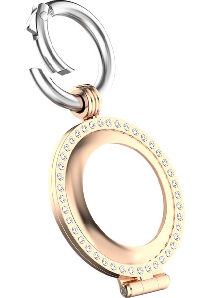 Anti-Kayıp Konum Izci Anahtarlık Koruyucu Kılıf Airtags Rose Gold Pırlanta (Yurt Dışından)