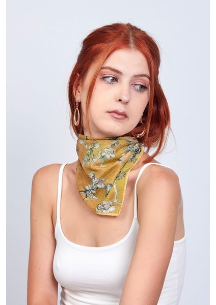 Van Gogh Desenli Bandana Fular fırsatları