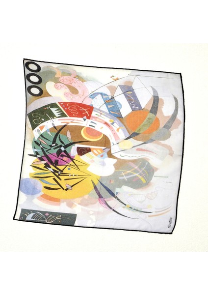 Vasili Kandinski Desenli Bandana Fular