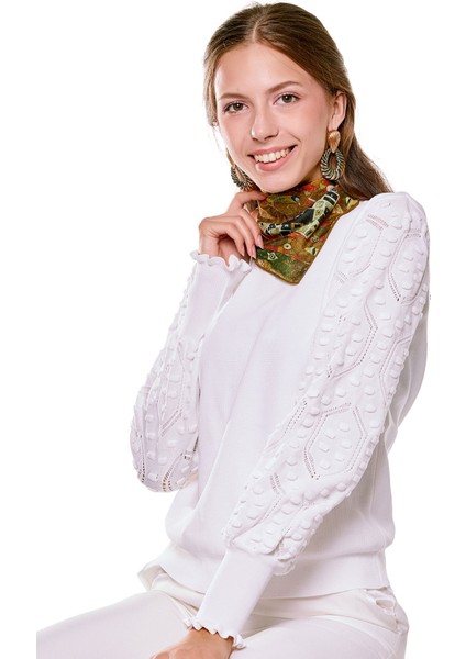 Gustav Klimt Desenli Bandana Fular