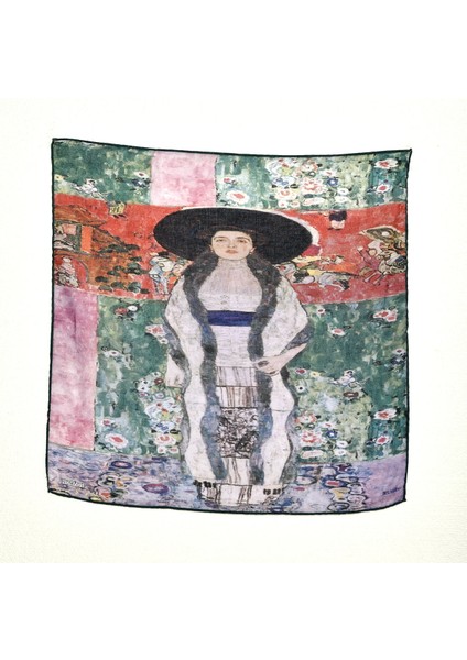 Gustav Klimt Desenli Bandana Fular