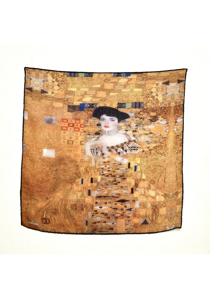 Gustav Klimt Desenli Bandana Fular