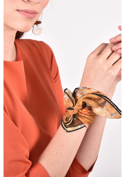 Gustav Klimt Desenli Bandana Fular modelleri