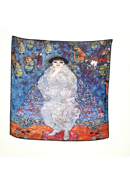 Gustav Klimt Desenli Bandana Fular