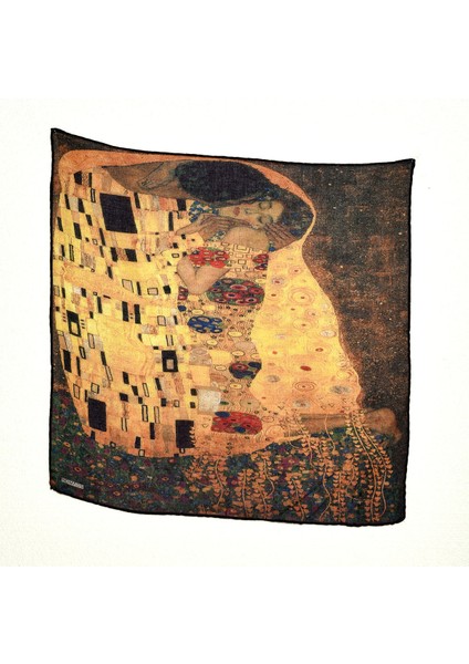 Gustav Klimt Desenli Bandana Fular