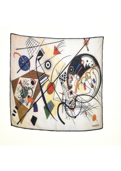 Vasili Kandinski Desenli Bandana Fular