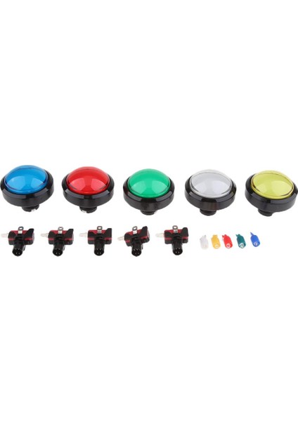 12 V Yuvarlak Işıklı Arcade Video Oyunu Push Button Anahtarı LED Işık Kırmızı (Yurt Dışından)