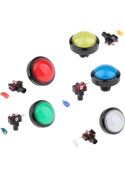 12 V Yuvarlak Işıklı Arcade Video Oyunu Push Button Anahtarı LED Işık Kırmızı (Yurt Dışından)