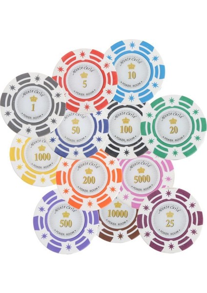 Magid Kil Casino Chips Poker Chips Mahjong Kurulu Oyun Sayaçları 5 Dolar (Yurt Dışından)