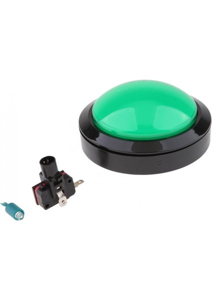 100MM 12 V Işıklı Arcade Video Oyunu Push Button Anahtarı LED Işık Yeşil (Yurt Dışından)