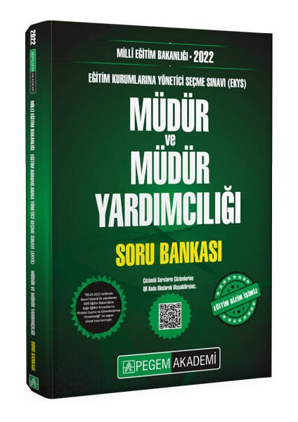 2022 Milli Eğitim Bakanlığı Eğitim Kurumlarına Yönetici Seçme Sınavı (EKYS) Müdür ve Müdür Yardımcılığı Soru Bankası