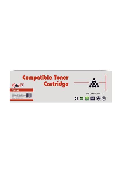 Hp Q5949X-CAN CRG-308II-708H Bk Çipli Muadil Toner