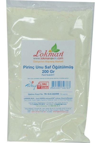 Pirinç Unu Öğütülmüş 200 gr