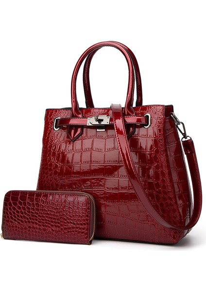 Siyah Dik Çift Fermuarlı Askılı Çanta (Yurt Dışından)