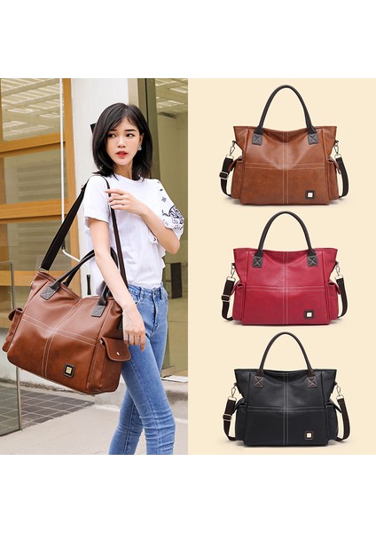 Siyah Dik Çift Fermuarlı Askılı Çanta (Yurt Dışından) modelleri