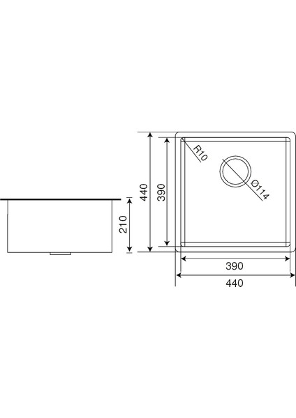 Stella 4444 Pvd Kaplama Bakır Tezgah Altı Evye 440X440X210MM fiyatları