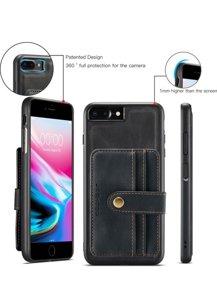 iPhone Se 2020/7/8 için Pu + Tpu Telefon Kılıfı - Siyah (Yurt Dışından) indirimleri