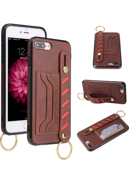 Bileklik Cüzdan Kılıfı iPhone Se 2020/8/7 Kahverengi (Yurt Dışından) fiyatları