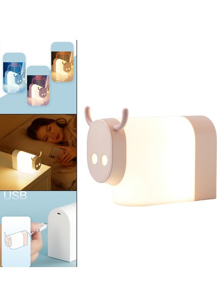 İnek Şeklinde Led Gece Lambası - Pembe (Yurt Dışından) modelleri