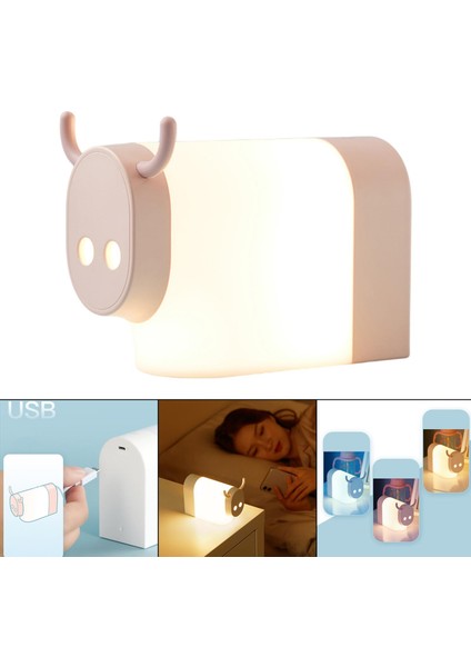 İnek Şeklinde Led Gece Lambası - Pembe (Yurt Dışından) indirimleri