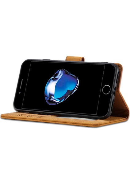 Buzlu Hırsızlık Fırça Pu Kılıf iphone Se 2020/8/7 Sarı (Yurt Dışından) fırsatları