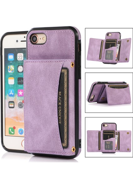 Iphone Se 2020/8/7 Mor Için Üç Katlı Deri Telefon Kılıfı (Yurt Dışından) fiyatları