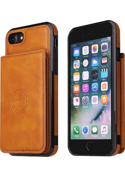 Buzağı Doku Telefon Kılıfı iphone Se 2020/8/7 Kahverengi (Yurt Dışından) fiyatları