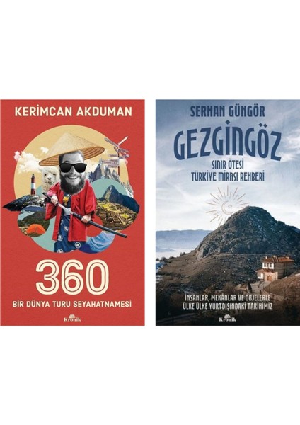 Gezgingöz: Sınır Ötesi Türkiye Mirası Rehberi - 360: Bir Dünya Turu Seyahatnamesi - 2 Kitap