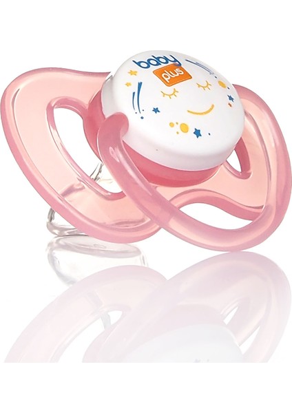 Baby Plus Tekli Damaklı Emzik Pembe 0-6 Ay