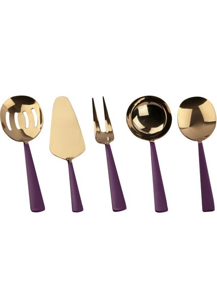 Picasa Gold Purple 5 Parça Sos Servis Seti