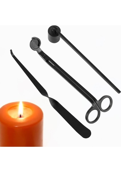 Mum Söndürücü Set Mum Snuffer Wick Giyotin Kepçe Gümüş (Yurt Dışından)