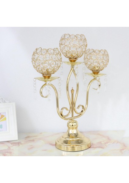 Mum Işığında Akşam Yemeği ve Masa Dekorasyon Hediye Için 3 Arms Şamdan Tutucu (Yurt Dışından) modelleri