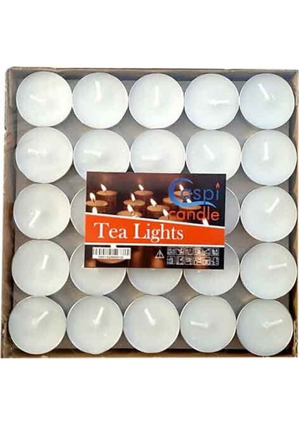Tea Light Mum Beyaz Renk 50 Adet