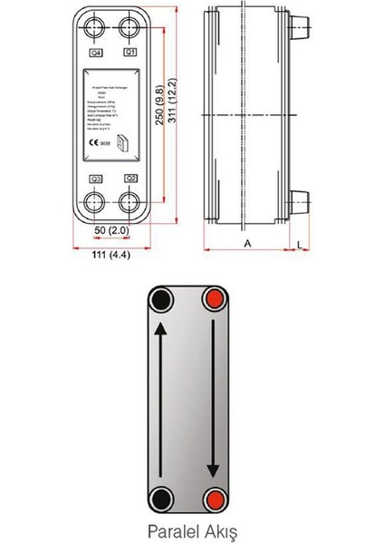 Mb-05 - 24 Plaka Kaynaklı Plakalı Isı Eşanjör Bağlantı 1''- 1'' Kapasite 1400 Litre/saat fiyatları