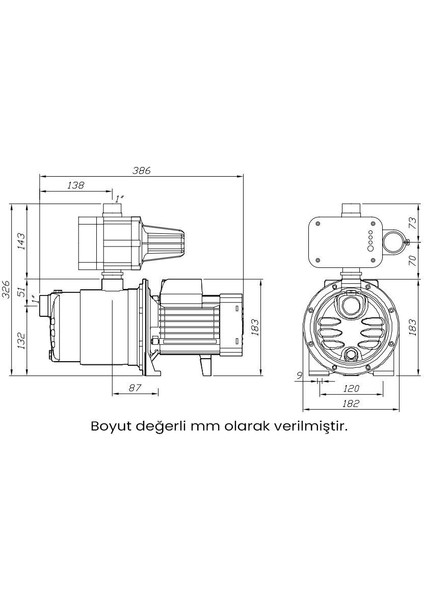 Sps 5-58-H Paslanmaz Gövdeli Otomatik Sessiz Hidrofor 5 Kat 10 Daire, Susuzluğa Karşı Korumalı 0.75 Hp 5 Bar fiyatları