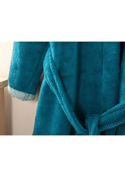 Wellsoft Pamuk Polyester Çocuk Bornoz 6-8 Yaş Yeşil modelleri