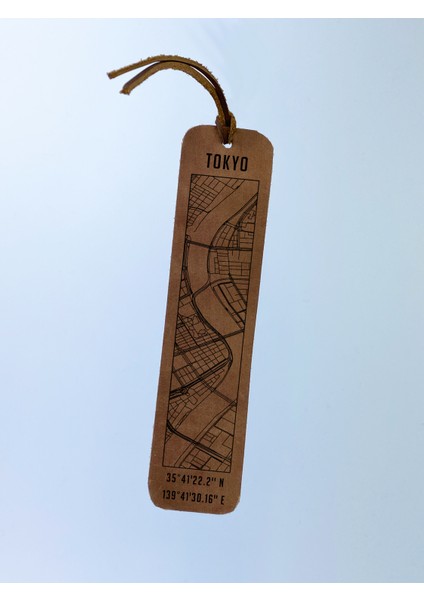 Mini Street Map Tokyo Şehir Haritalı Deri Kitap Ayracı