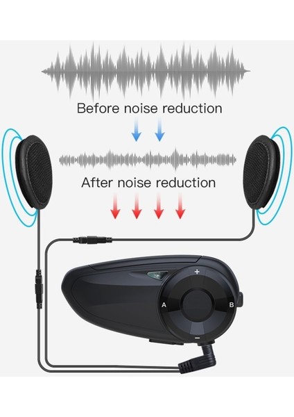 Q7 Motosiklet Intercom Bluetooth 5.0 Kulaklık (7 Kişilik)