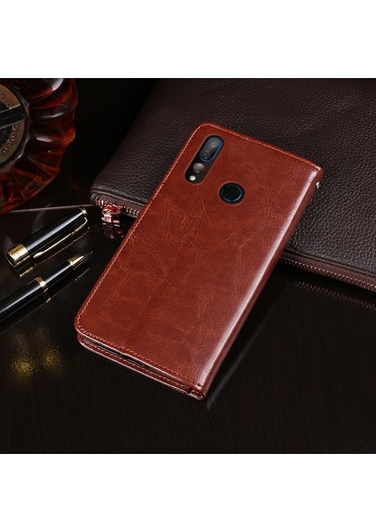 Htc Desire 19+ Için Crazy Horse Doku Deri Kılıf Kırmızı Gül (Yurt Dışından) fiyatları