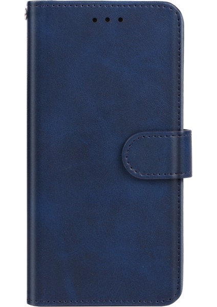 Infinix Hot 8 Mavi Için Deri Telefon Kılıfı (Yurt Dışından)