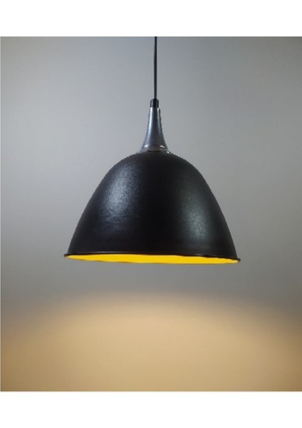 retro,modern,vintage mutfak,oda,otel,cafeler için siyah metal sarkıt avize çap:28cm