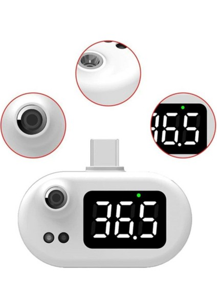 Micro Cep Telefonu Ateş Ölçer Temassız Ateş Ölçer Taşınabilir Mini Cep Telefonu Akıllı Termometre